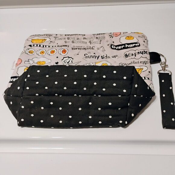 Gudetama Bag Large 10"x12"x5" Quilted Fabric Cosmetic Pouch Lunch Bag Projects - Picture 2 of 8